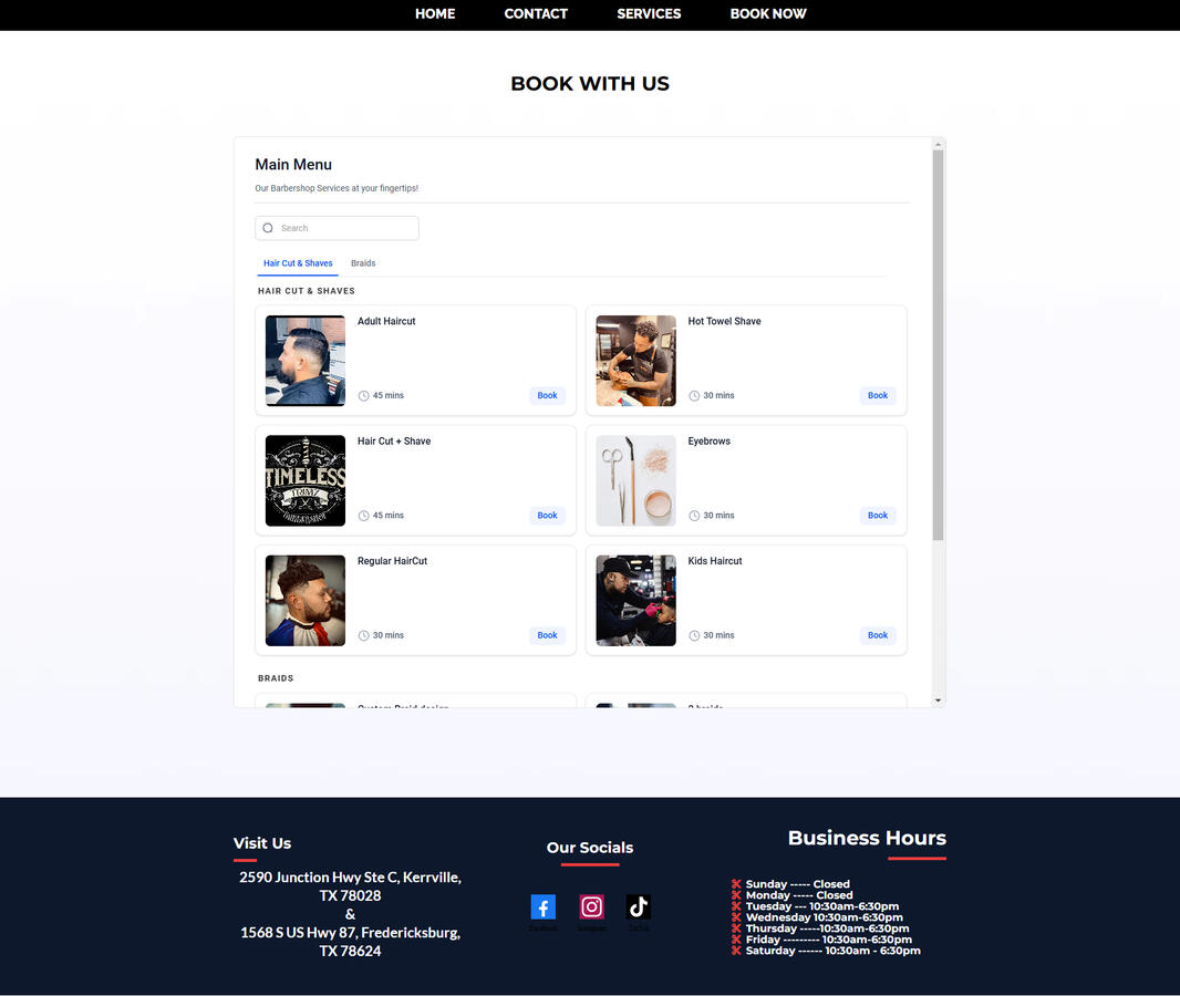Booking Page